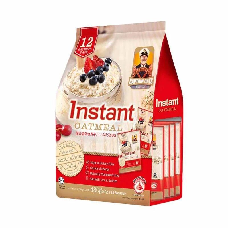 Jual WHS Captain Oats Instant Oatmeal [12 Sachet/ 40 g] di Seller