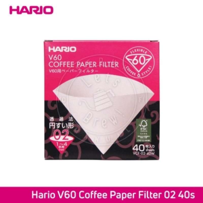 Promo FILTER PAPER HARIO V60 SIZE 02 Diskon 50 di Seller