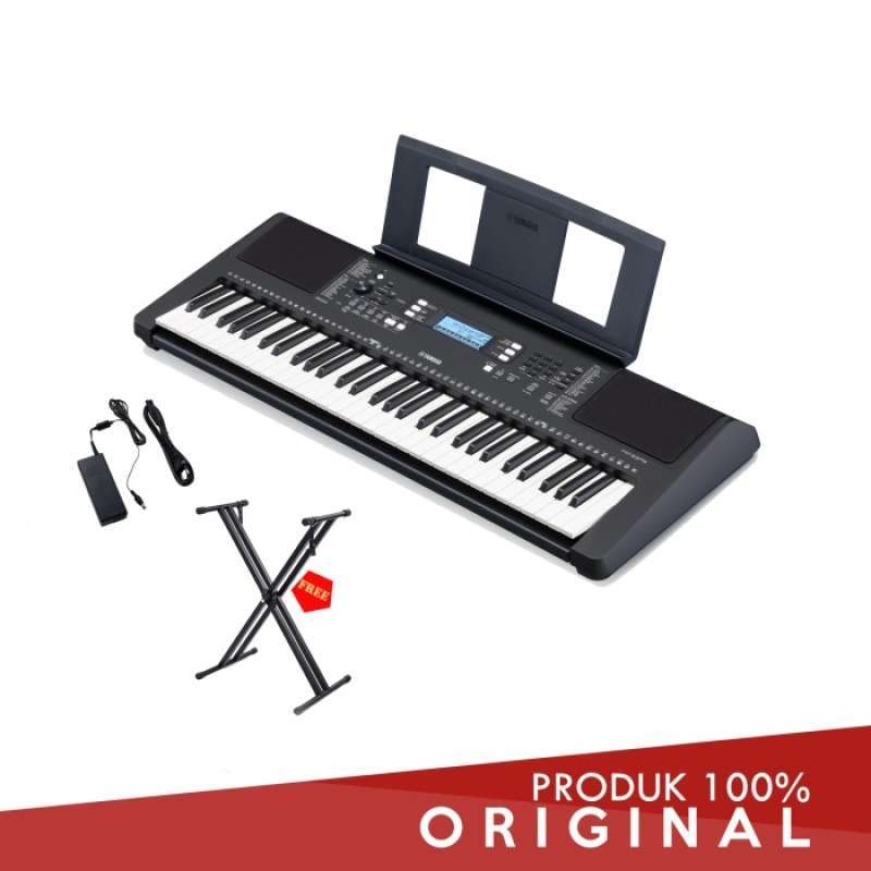 Jual Yamaha Keyboard Psr E373 + Adaptor & Stand Book + Stand Keyboard