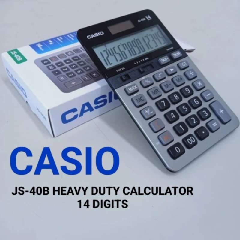 Promo CASIO KALKULATOR 14 DIGIT JS 40 B HEAVY DUTY CALCULATOR DESKTOP