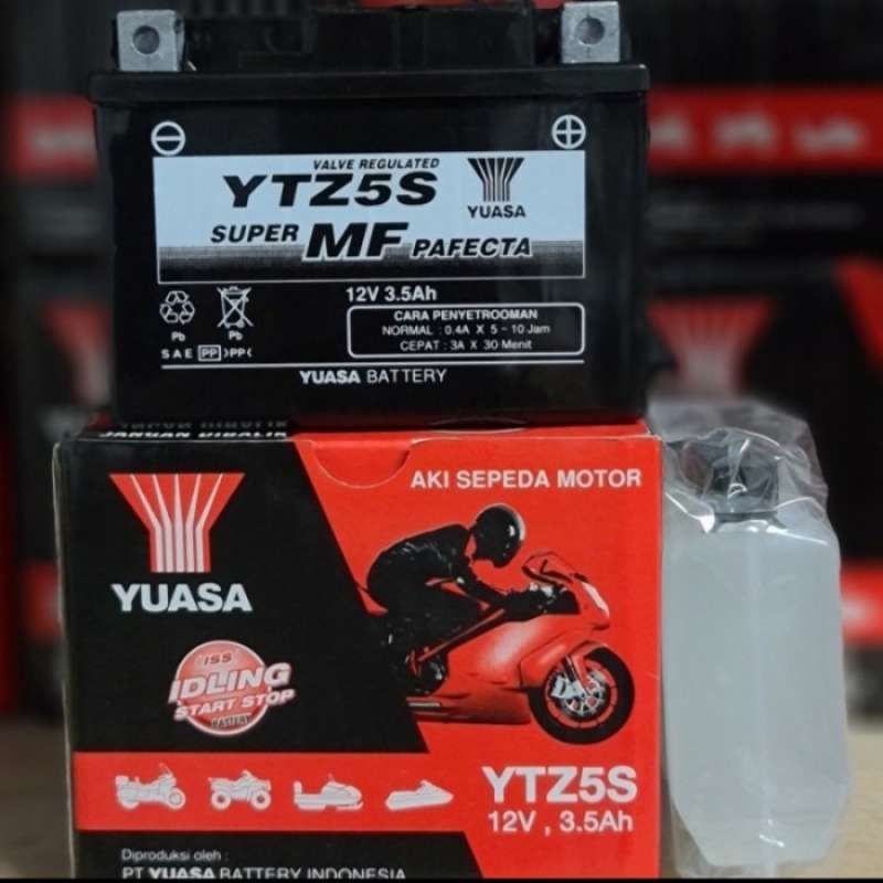 Promo Aki Motor Shogun 125, Supra X 125, Skywave, Nvl Yuasa Ytz5S Aki