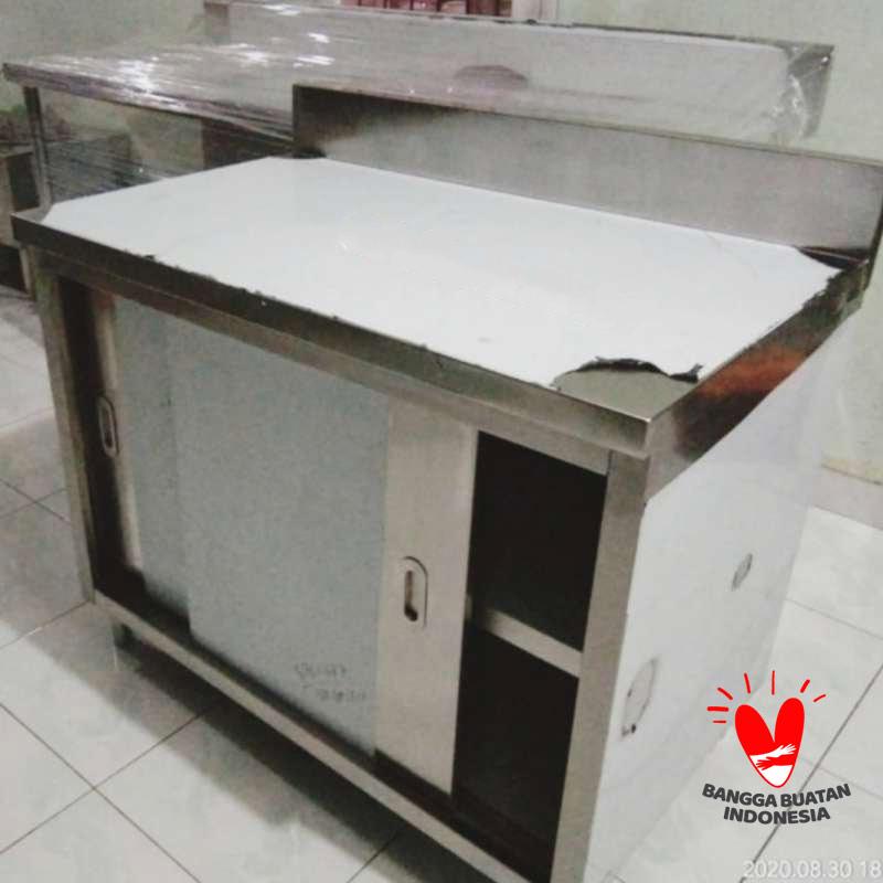 Promo Meja Cabinet Stainless / Worktable Cabinet sliding doorsW