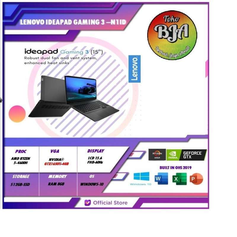 Jual Lenovo Ideapad Gaming 3 Gtx1650 Ryzen 5 Original Murah Harga