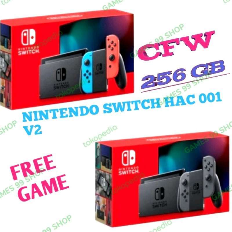 Promo Nintendo Switch V2 hac 001 CFW 256Gb Full Game Diskon 23 di