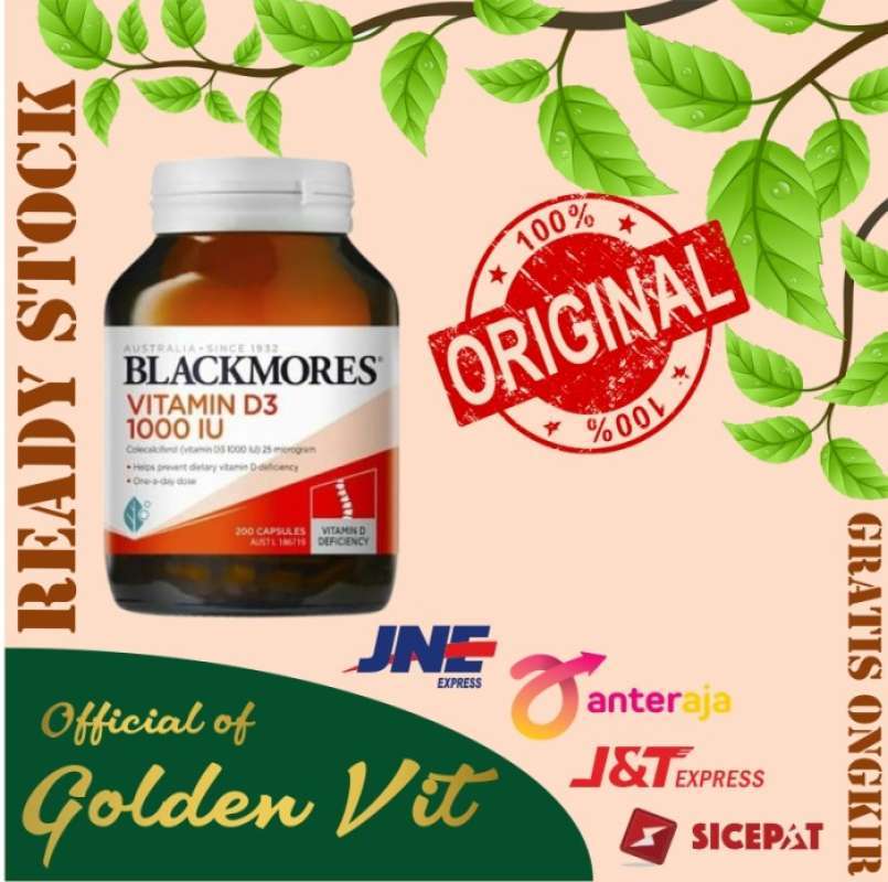 Jual Blackmores Vitamin D3 1000IU 200 tb Vitamin D Blackmores
