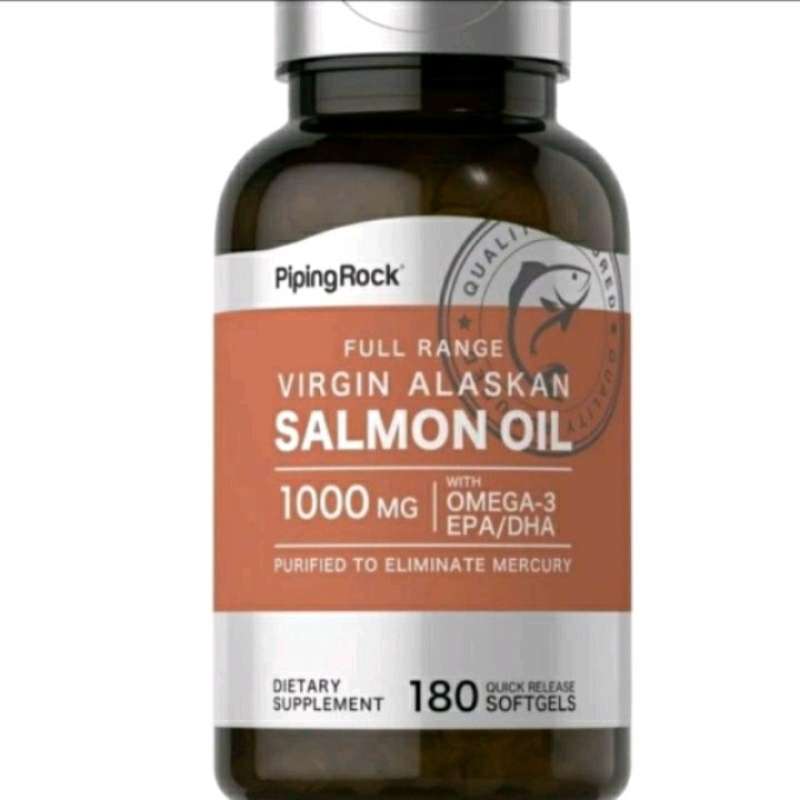 Promo Pipingrock virgin alaskan salmon oil omega 3 epa dha 1000mg 180