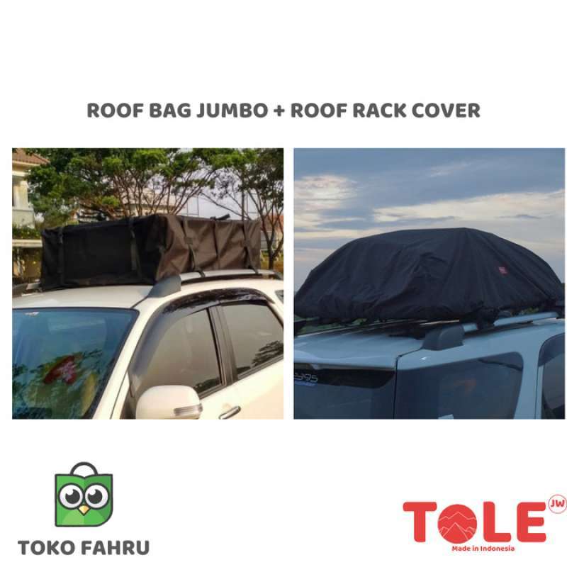 Promo Roof Bag Jumbo + Roof Rack Cover Tole Adventure Bundling