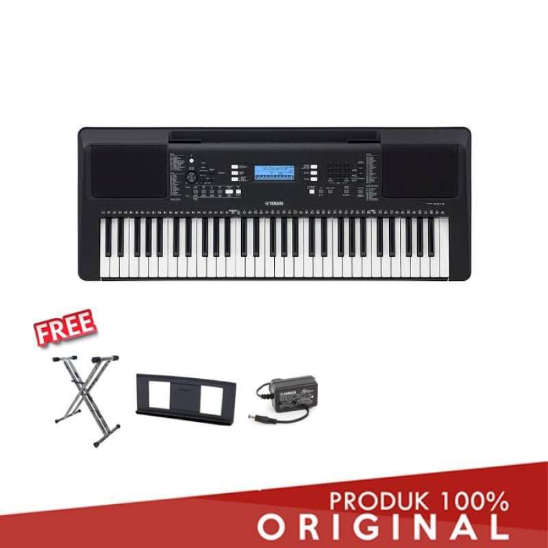 Jual Yamaha Keyboard Psr E373/psre373 + Adaptor & Stand Book + Stand