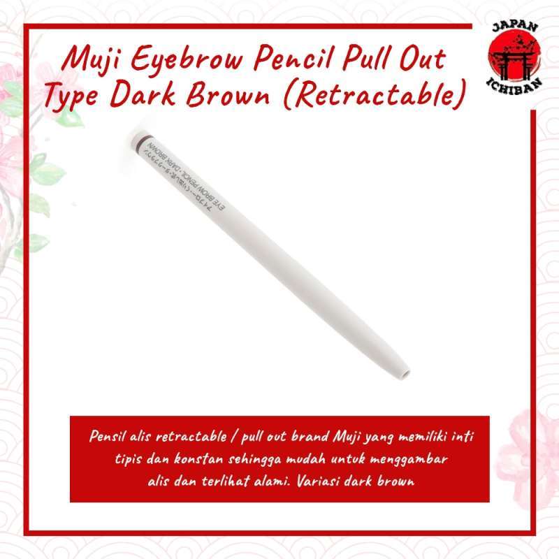 Jual Muji Eyebrow Pencil Pull Out Type DARK BROWN (Retractable