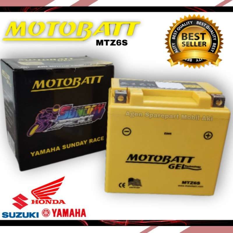 Promo AKI MOTOR MOTOBATT MTZ6S AKI KERING GEL VARIO CBR SATRIA CRF PCX