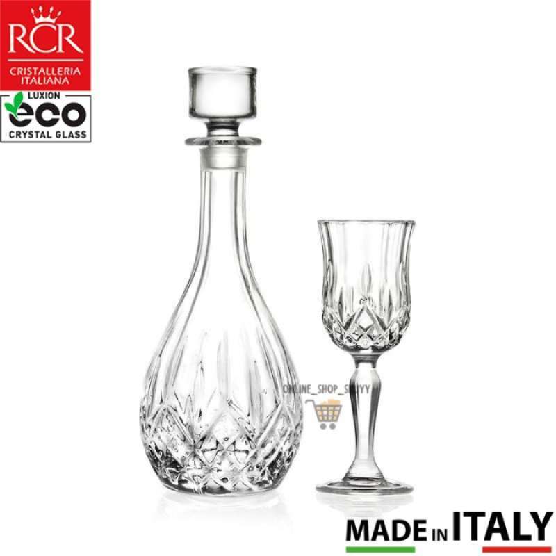 Promo Glass Crystal Rcr Decanter Opera Set 7 Pcs Diskon 8 di Seller