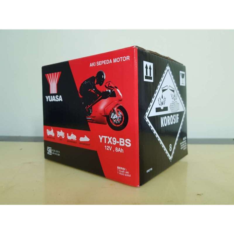 Promo Aki Motor Kawasaki Ninja 250 FI YTX9 Yuasa Accu Kering original