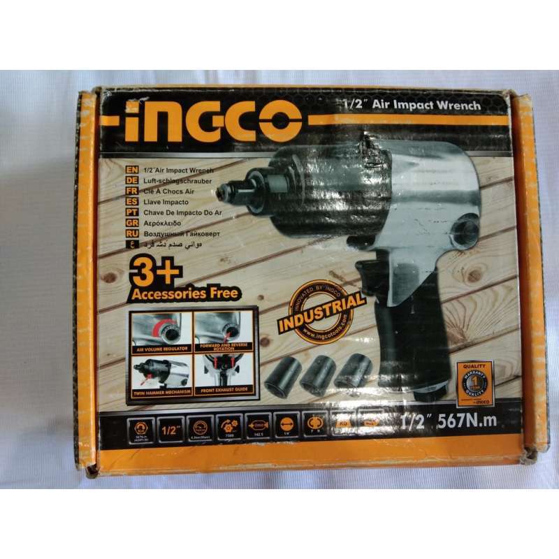 Jual AIW12562 PEMBUKA RODA ANGIN / AIR IMPACT WRENCH 1/2 Inch INGCO di ...