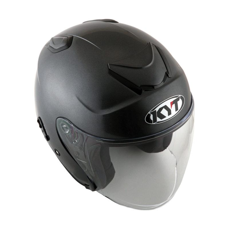 Jual KYT Kyoto Helm Half Face - Solid Black Matt Online