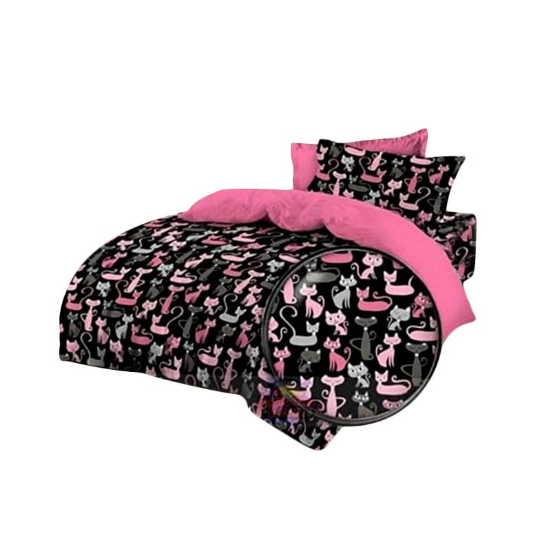 jual ellenov motif cat katun set sprei pink jual ellenov motif cat katun set sprei pink