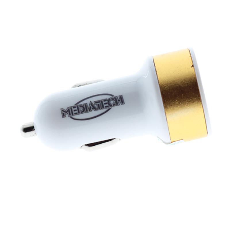 Jual Mediatech MCC 07 Dual USB Car Charger - Gold [2.1 A 