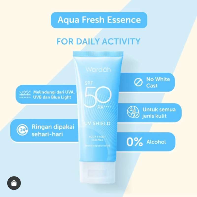 Jual Wardah Uv Shield Aqua Fresh Essence Spf 50 Pa ++++ (30ml) Di