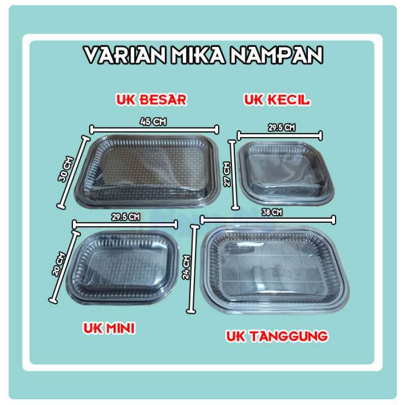 Jual Mika Nampan Plastik Uk Tanggung / Medium + Tutup Bening Wadah ...