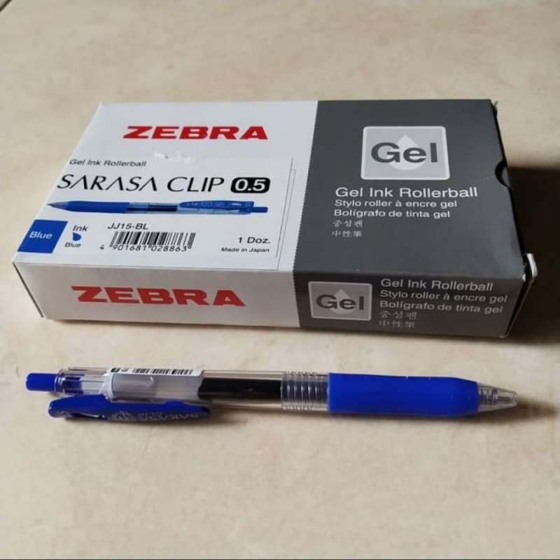 Zebra, JJS15 - Penna a sfera Sarasa a gel, confezione da 10 pezzi, colore: blu