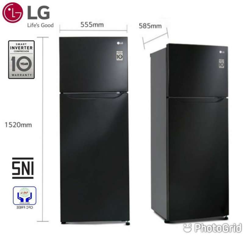 √ Kulkas Lg 2 Pintu Smart Inverter Gnb200 Sqbk Garansi