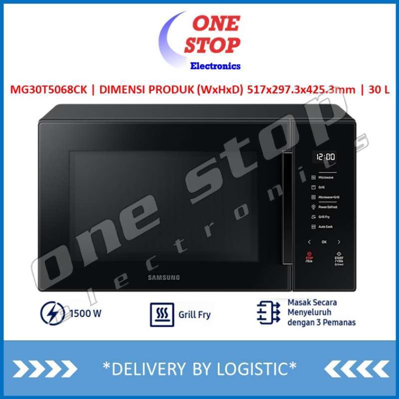 Promo [GARANSI RESMI] SAMSUNG MG30T5068CK Microwave Grill dengan Crusty Plate 30 L Diskon 7 di