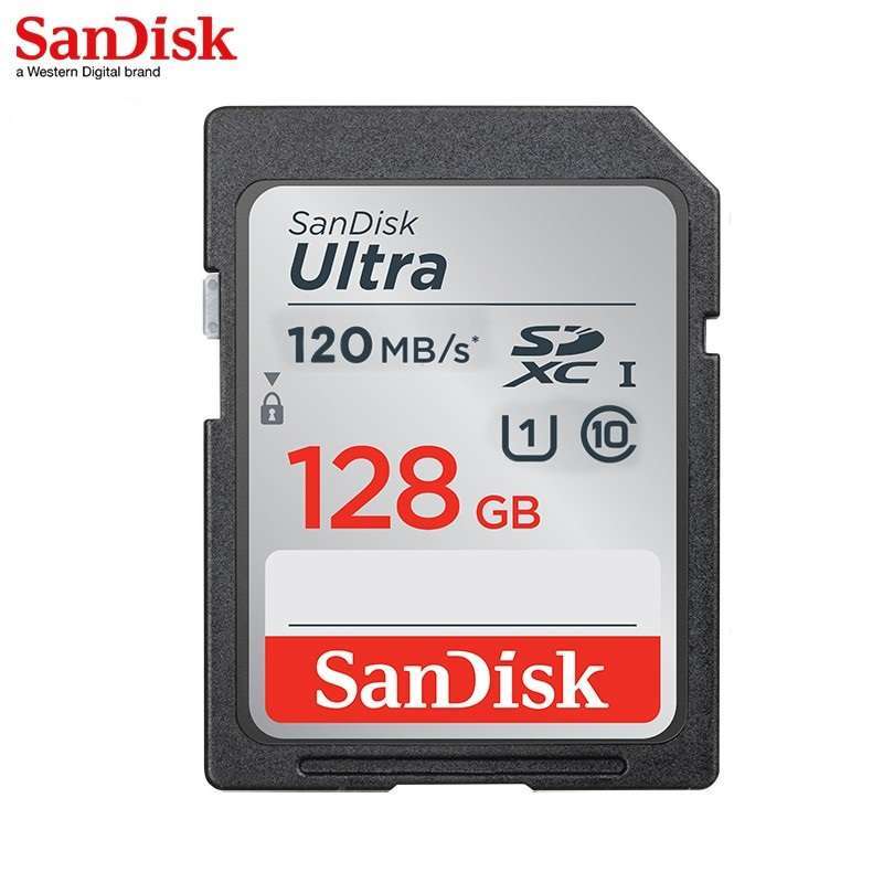 Jual SANDISK ULTRA SD CARD 128 GB MEMORI KAMERA SDXC 120Mbps SDCARD