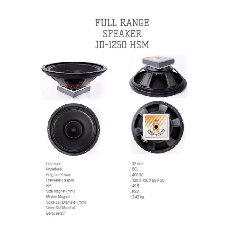 Jual Speaker 12 Inch Fullrange Audax Jordan 400watt Di Seller Serasa