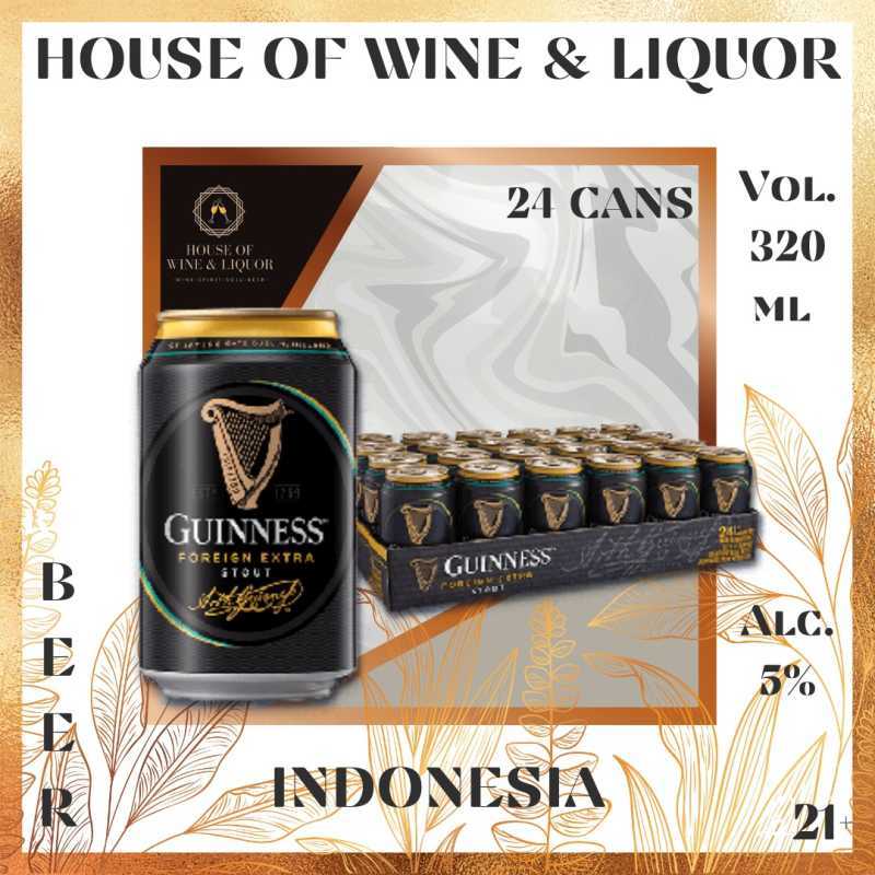 Jual Bir Hitam Guinness can 330 ML x 24 Kaleng di Seller House of Wine
