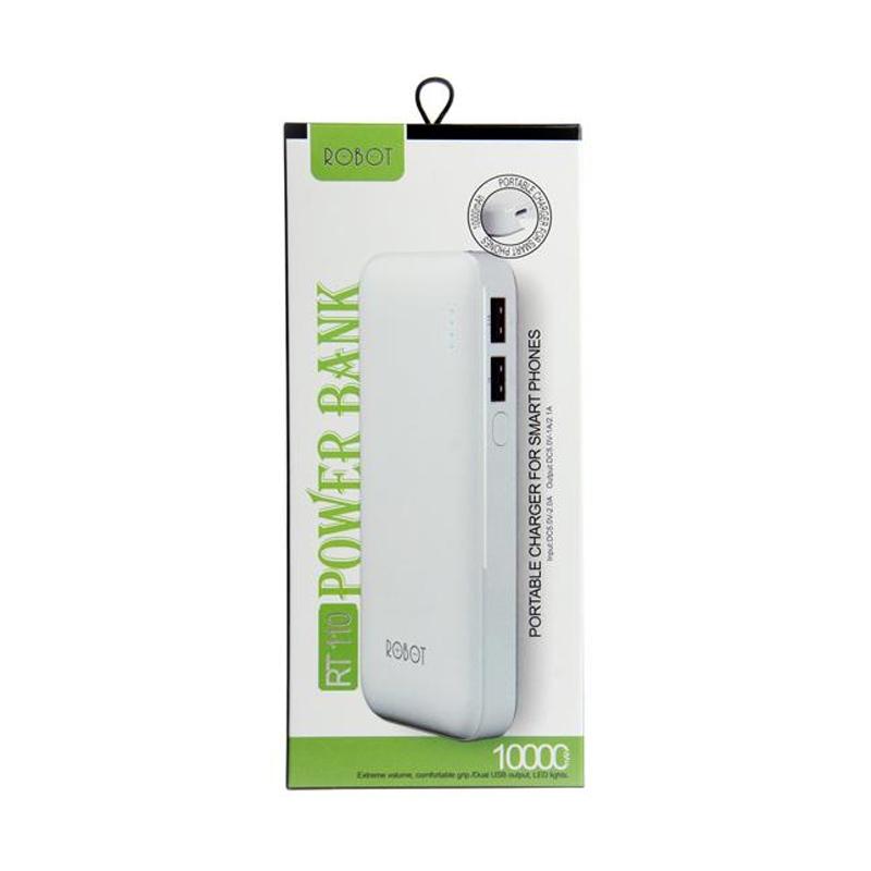 jual robot rt110 powerbank putih 10 000 mah jual robot rt110 powerbank putih 10 000 mah