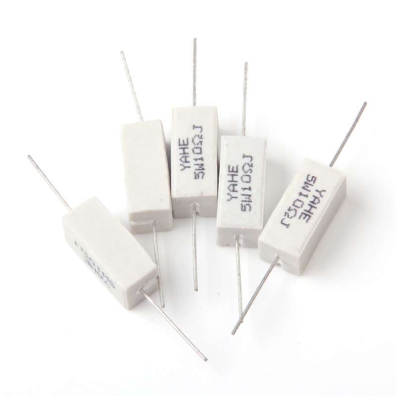 Jual 10Pcs 5W 10 Ohm 10Ohm Ceramic Power Resistors 5 Watt di Seller
