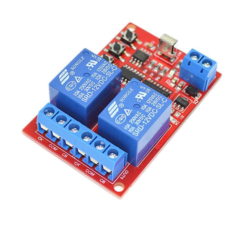 Jual Dc 12v 2ch Ir Wireless Remote Control Relay Module + 3 Key Black ...