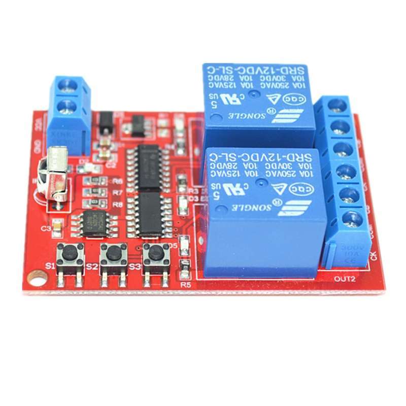 Jual Dc 12v 2ch Ir Wireless Remote Control Relay Module + 3 Key Black ...