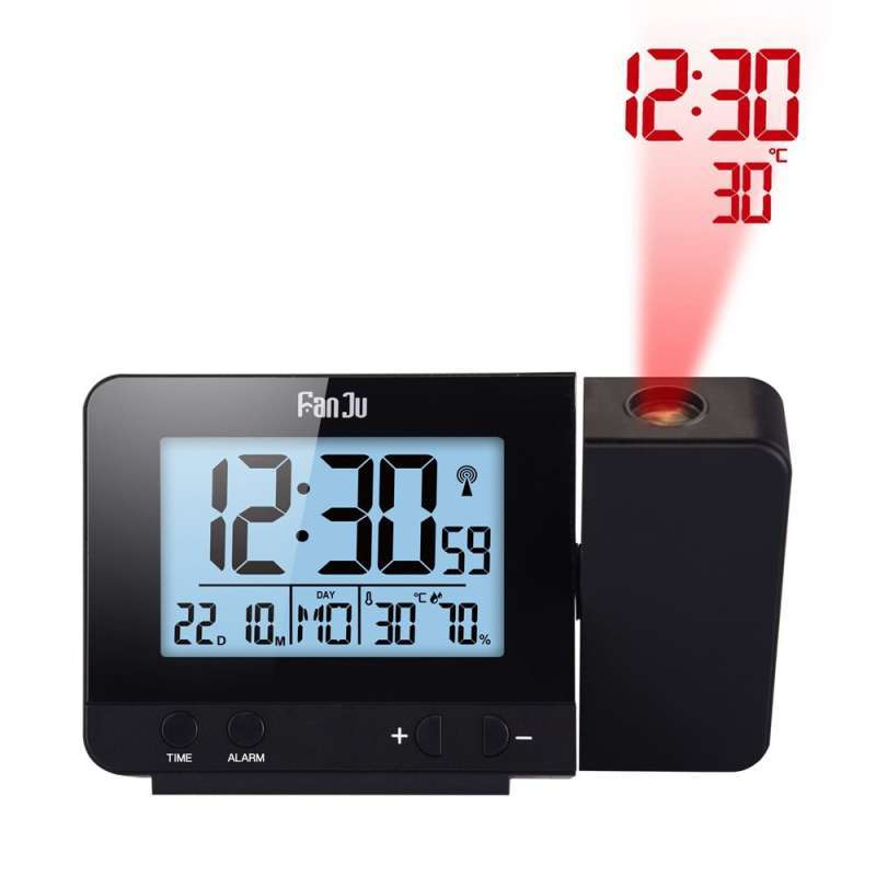 Promo LANS FanJu FJ3531 Projection Alarm Clock Digital Date Snooze
