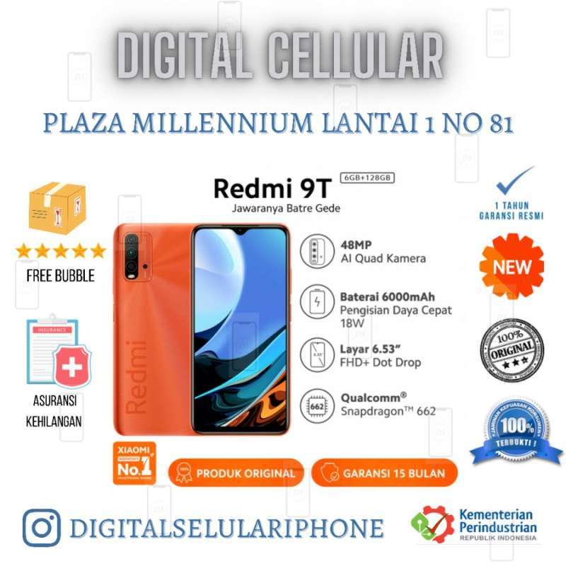 Jual Xiaomi Redmi 9T 6/128 Garansi Resmi di Seller DigitalCellularGroup ...