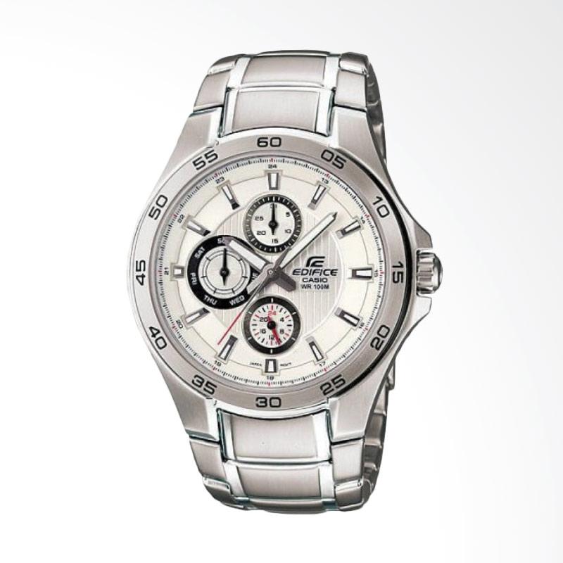 Jual CASIO EDIFICE Chronograph Dial Putih Bahan Tali 