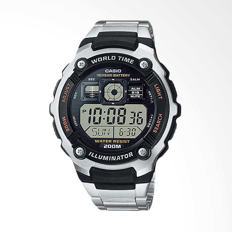 Jual CASIO Jam Tangan Pria - Black Silver AE-2000WD-1AVDF 