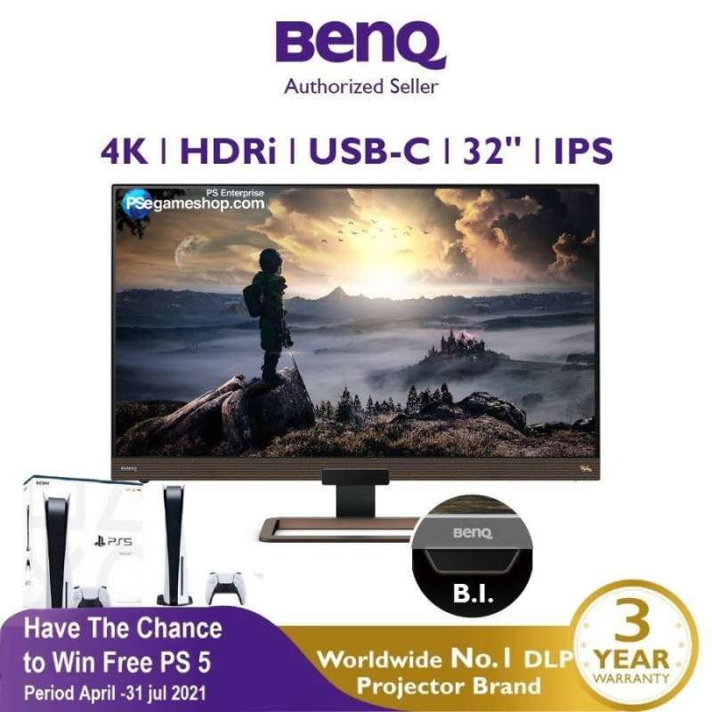 Promo BenQ EW3280U Monitor 4K 32inch UHD IPS HDR Speaker LED Monitor