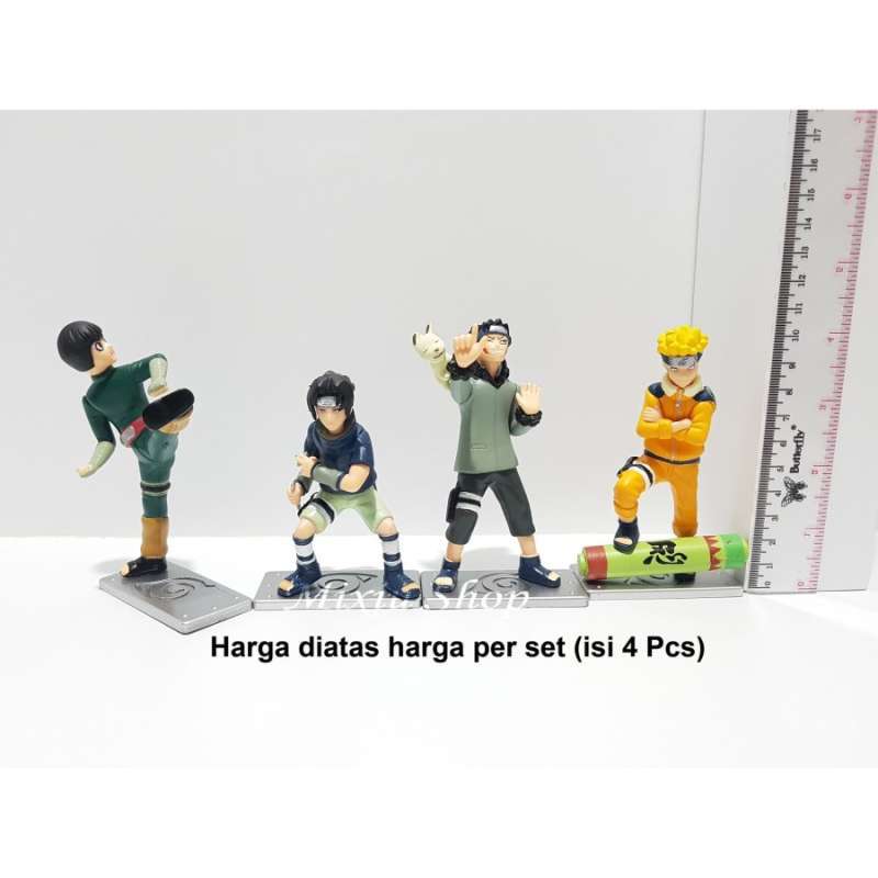 Jual Naruto Kiba Inuzuka Rock Lee Sasuke Isi 4 Pcs Action Figure Di
