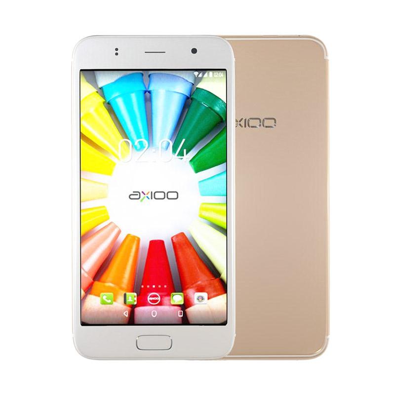 Jual Axioo M5 Plus Picophone Smartphone - Gold [RAM 1 GB