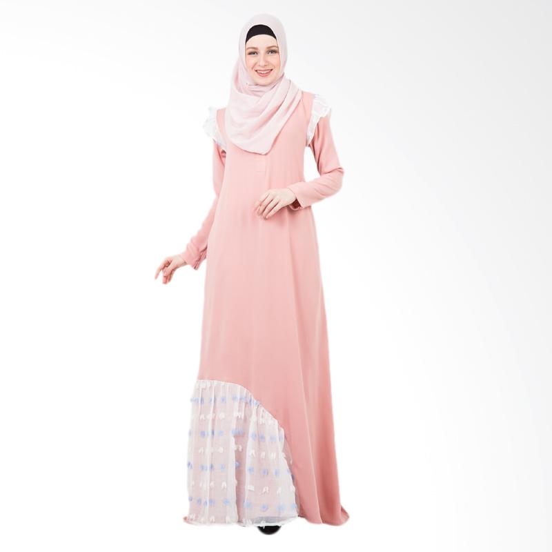 Jual Valisha Edeline Dress Muslim - Pink Peach Online