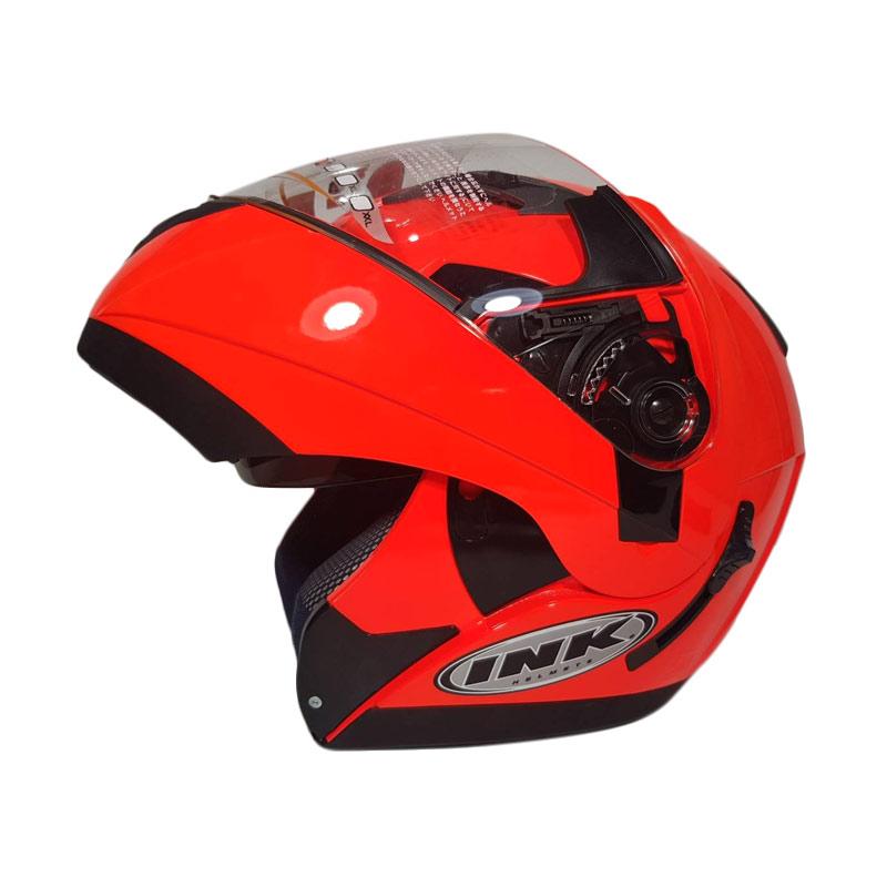 Jual Ink Aventure Solid Double Visor Helm Modular Red Fluo Di Seller
