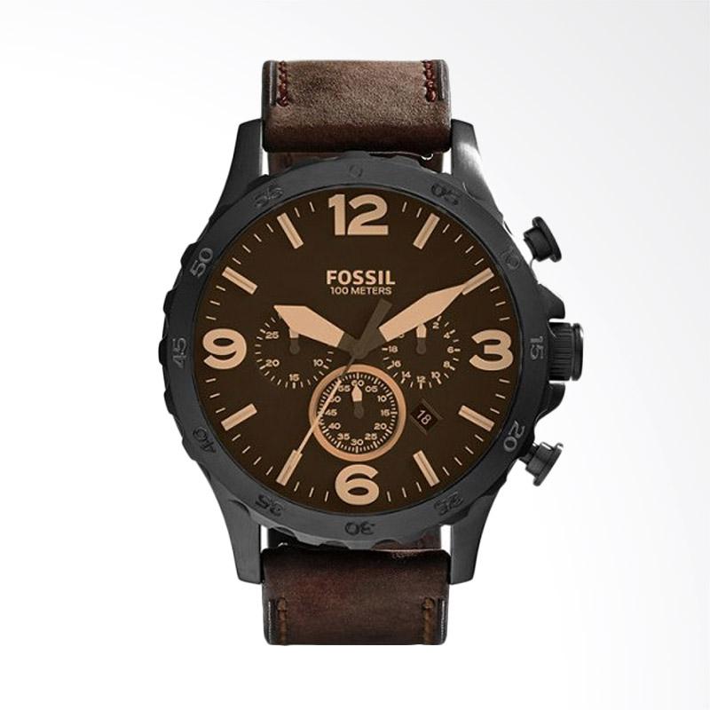 jual fossil nate chronograph jam tangan pria coklat jual fossil nate chronograph jam tangan pria coklat