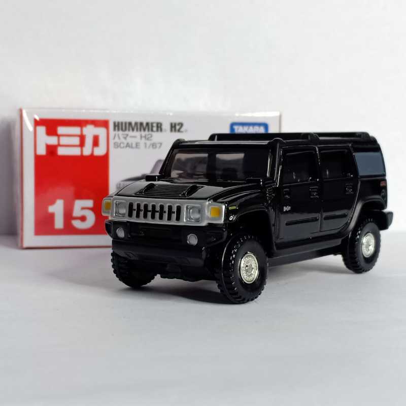 Tomica #15 HUMMER H2 1/67 – Mini Auto Pressofusa Giapponese – Nuovo In Scatola, Anno 2015