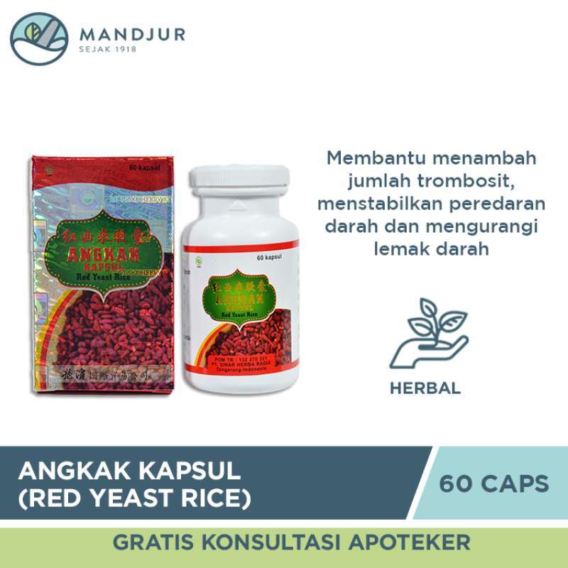 Mandjur Angkak Kapsul Red Yeast Rice Obat Herbal