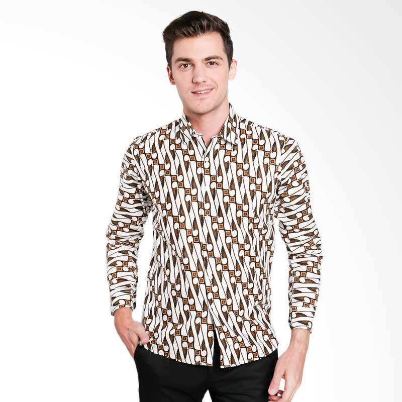 Jual Odza Parang Kemeja  Batik Pria  Coklat  Online Harga 
