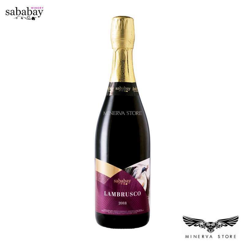 Promo Sababay Wine Lambrusco 750 ml Sweet Sparkling Red Wine Diskon 23