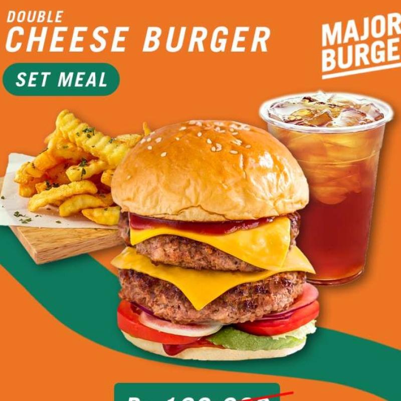 Jual Double Cheese Burger Set Meal Di Seller Major Burger Tanjung
