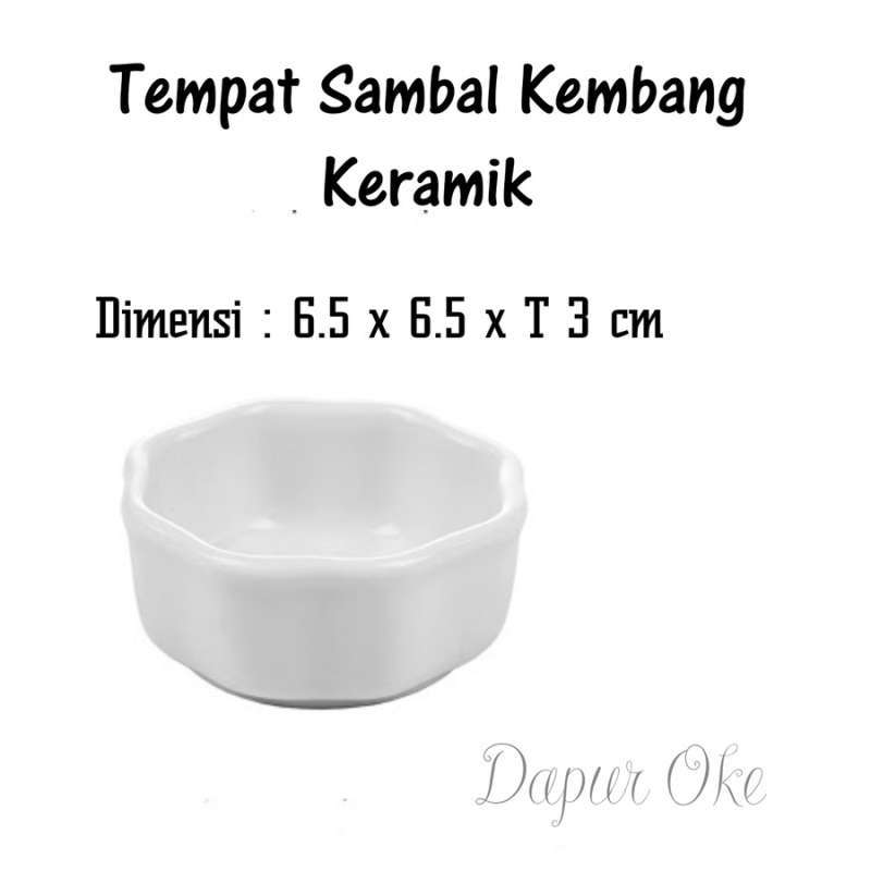 Promo Tempat Sambal Model Kembang Keramik Diskon 23% di Seller Dapur Oke - Depok, Kota Depok