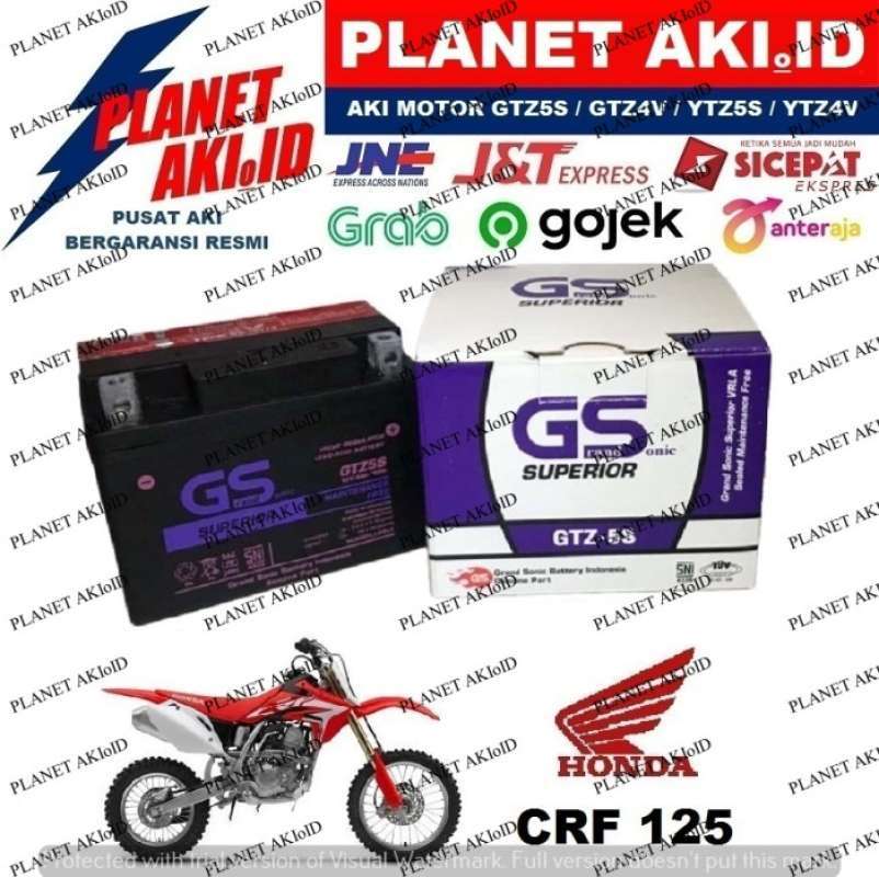 Jual Aki Motor Honda Crf 125 Gtz7s Gs Y Accu Kering Mf (kode A 003)) Di
