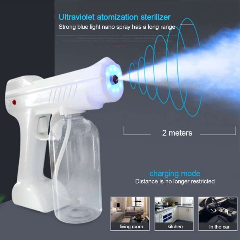 Jual Nano Spray Gun Disinfectant Wireless 800 ml UV Sterilizer Gun di